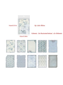 30pcs Scrapbooking Paper, Handmade Diary DIY Decoration Collage Material - MultiWarna - View 13
