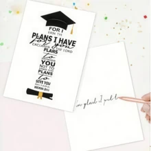 2026 Christian Graduation Card, Jeremiah 29:11 Bible Verse Graduation Greeting Card With Cap And Diploma, Religious Inspirational Card For Graduates - A - View 6