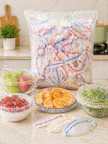 400pcs Reusable Elastic Bowl Covers, Stretchable Food Covers For Bowls Plates Fruit, Dust Proof & Fresh Keeping Kitchen Wrap, Alternative To Plastic Wrap - Color - View 7