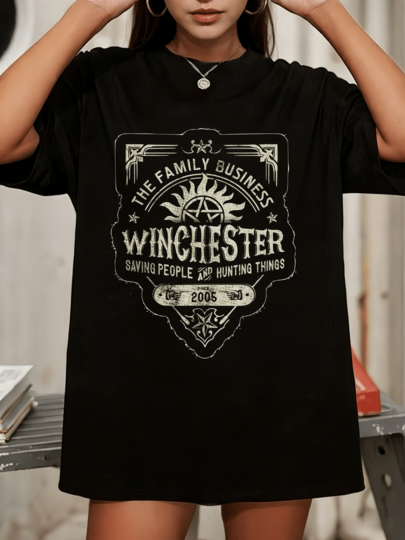 Winchester The Family Business SupernaturalS Vintage Graphic T-Shirt