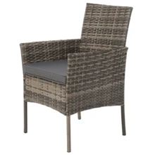 OYAJIA 4 Piece Rattan Seating Set –4-Seater Rattan Dining Set Garden Rattan Sofa With Cushions Complete Outdoor Garden Furniture Set – Steel Frame & PE Wicker Construction – Weather Resistant - B - View 9