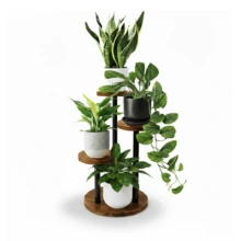 3-Tier Corner Plant Stand Indoor Home, Triangle Space Saving Design, No Tools Quick Assembly, For Living Room Balcony Garden - View 8