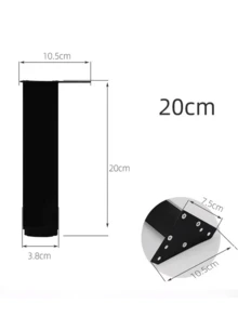 4个黑白家具脚 可调节方形柜脚 铝合金柜脚 浴室柜脚 - 彩色 - 查看 12