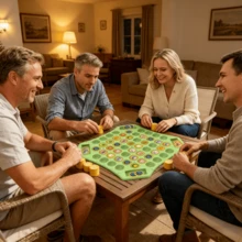 四人翻转棋盘游戏 – 72 片棋子，水果和动物图案，多人记忆挑战，是节日派对、生日、万圣节、圣诞节的完美礼物 - 翻轉棋[2-4人] - 查看 2