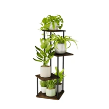 4-Tier Corner Plant Stand Indoor Home, Triangle Space Saving Design, No Tools Quick Assembly, For Living Room Balcony Bedroom Potted Display - View 7