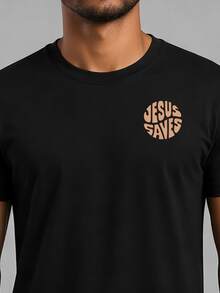 Camiseta Religiosa Jesus Saves Cristã Passagem Biblica Biblia Deus Jesus Crente Church Catolica Evangelica Camisa Blusa Unissex Masculino Feminino 100% Algodão Top Premium Streetwear Lançamento Envio Imediato Varias Cores Preto Branco!! Plus Size - Preto - Visão 2
