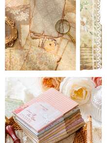 30pcs Scrapbooking Paper, Handmade Diary DIY Decoration Collage Material - MultiWarna - View 5