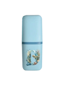 海洋字母系列牙刷架套組，浴室用品，戶外旅行牙刷，牙膏收納盒，字母系列印花防塵收納盒，旅行必需品，學校用品，度假露營，度假必需品，迷你夏季假期 - 彩色 - 查看 13