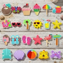 23Pcs Beach Vacation Theme Silicone Shoe Charms For Sandals - Multicolor - View 7