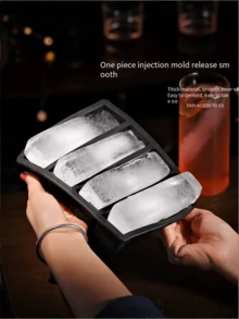 1Pc Silicone Ice Tray With Lid, Easy Release Rectangular Freezer Mold For Ice Cubes & Popsicles, Multi-Use Food Storage Container For Refrigerator, Practical Kitchen Accessory, Must-Have Household Supply For Home, Bar & Summer Holiday Use - Multicolor - View 7