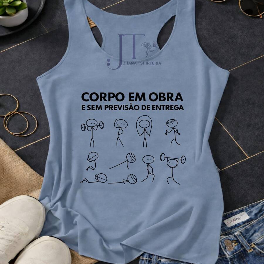 Tank Top For Bodybuilding, Gym, Fitness Fashion, Muscular Woman, Plus Size Fashion - Blue - View 1