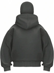 Balaklava, A Must-Have Item For Social Anxiety Sufferers. A Face-Covering Style, Loose Large-Sized And Long Double-Layered Hooded Zipper-Style Pullover Hoodie And Hooded Sweater. Suitable For Men's Autumn/Winter Clothing, Halloween Costumes, Christmas Costumes, Men's Outerwear, Fashionable Style, Men's Hooded Sweater. - 灰色 - 查看 7