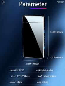 1 Metal Double Arc Lighter, USB Rechargeable, Windproof And Flameless, Metal Structure, With LED Power Indicator And Touch Sensing Ignition Switch, Compact And Portable, Suitable For Ignition Scenarios Such As Cigarettes, Aromatherapy Candles, Outdoor Sports, Emergency Adventures, Etc., Suitable For Gift Giving - 彩色 - 查看 9