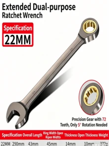 Cờ lê kết hợp có tay quay dài 6/32mm, 72 răng, góc xoay 5°, cờ lê đa năng đầu mở/đầu hộp, thép CR-V. - cờ lê - Xem 20