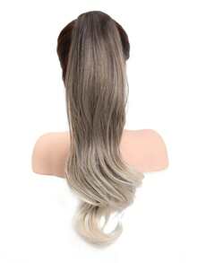 WaveTrip Vacation-Inspired Women's Summer Clothing, 24-Inch Ombre Wavy Curly Clip-In Heat Resistant Synthetic Hair Extensions, Suitable For Women And Girls For Party And Daily Use - Multicolor - View 9