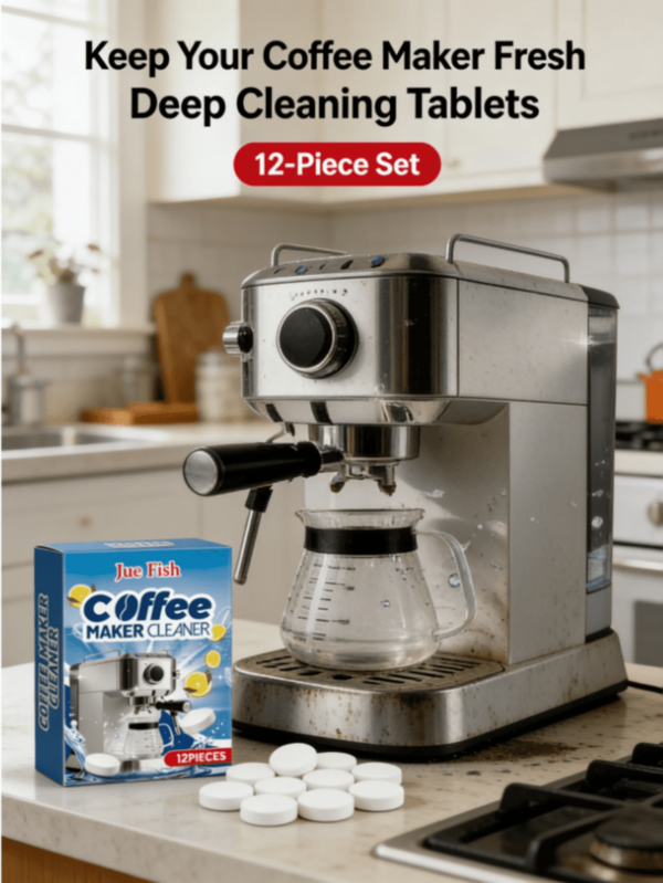 JUE FISH Coffee Machine Cleaning Tablets, Effective For Removing Coffee Residue Oil And Dirt, Cleans Coffee Machine Oil Stains And Deposits, Long-Lasting Cleaning