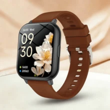 Reloj inteligente unisex con llamadas inalámbricas y alertas de mensajes, podómetro, seguimiento de calorías y distancia, modos deportivos múltiples, control de música, cámara remota, alarma, caja de metal y correa de silicona, batería de 180mAh, carga USB, reloj inteligente multifuncional para teléfonos inteligentes, regalo para vacaciones - Multicolor - Ver 14