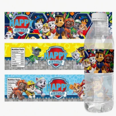  10 miếng dán/nhãn dán bình nước chủ đề Paw Patrol, thích hợp cho tiệc rửa tội, trang trí tiệc sinh nhật, bao bì bình nước cho tiệc chó, trang trí tiệc sinh nhật (Mẫu ngẫu nhiên)