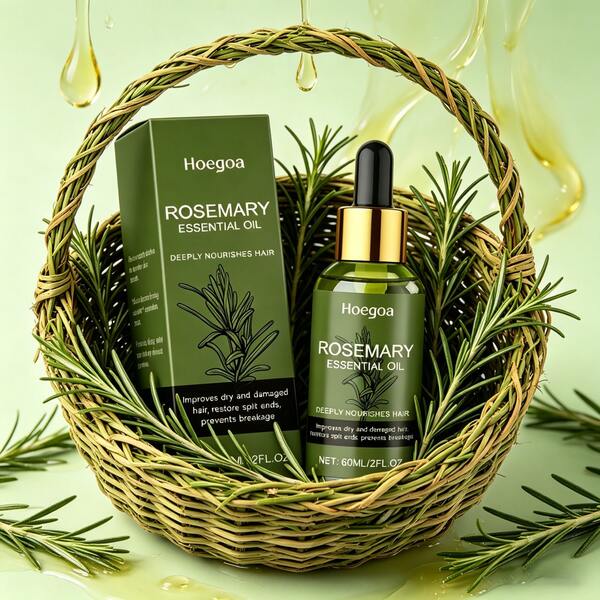 Hoegoa 60ml Rosemary Hair Oil - Nourishing & Hydrating Scalp Treatment, Lightweight Strengthening Serum For Dry Damaged Hair, Frizz Control Shine Booster For Daily Styling,Hair Oil,Quick Ship Items,Free Shipping