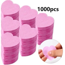 2000/1000/200 miếng khăn lau móng tay - Miếng tẩy sơn móng tay chuyên nghiệp không xơ, khăn lau gel UV, dụng cụ làm sạch móng không mùi (hình trái tim) - Hồng - Xem 14