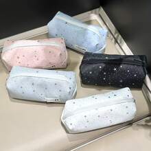 可爱波点铅笔盒，时尚黑白波点图案笔袋，大容量文具包，适合少女和学生，返校季必备（随机拉链） - 筆袋 - 查看 11