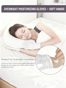 Gants hydratants en coton, modèle unisexe pour les mains sèches et gercées, gants de travail respirants et élastiques convenant à l'eczéma, l'inspection de bijoux, le SPA et plus, blanc - Multicolore - Voir 2