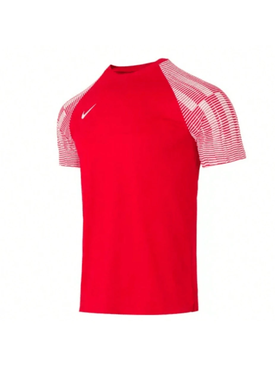 Nike Dri-FIT Men's Knit Breathable Lightweight Classic Splice Short Sleeve - 紅色/白色 - 查看 1