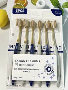 18 piezas de cepillos de dientes de cerdas suaves de cabeza ancha, adecuados para uso familiar, producto ideal - Multicolor - Ver 3