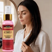 角蛋白顺滑吹风造型热保护喷雾 & 抚平毛躁顺滑吹风造型喷雾及精华液热保护喷雾，最高可抵御 450°F 高温，专业抚平毛躁，轻松梳理，头发热保护剂 - 正裝 - 查看 6