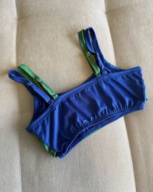 Double Strappy Cropped Top With Brazil Embroidery, 2 In 1, Women's, Beach, Holiday, Sports And Fitness, Vacation, World Cup - 綠色 - 查看 3