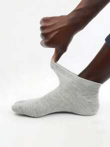 15 Pairs Unisex Socks, Sports Socks, White/Black/Grey Short Socks, No Show Socks, Solid Color Simple Fashion, Suitable For Casual Daily Wear - Multicolor - View 10