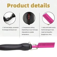 Professional Ceramic Hair Straightener With Multi-Function Copper Straightening Comb - View 9