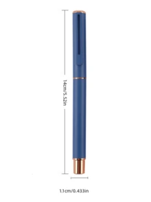 1 penna + 50 st. refillpatroner, matt metallreservoarpenna, mjuk skrift, lämplig för skolan, kontoret, present, kompatibel med 3,4 mm bläckpatroner - 51-delat set - Visa 7