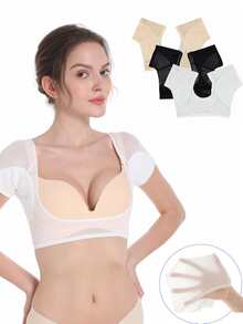 NOSWEAT S/M/L/XL 吸汗背心，可水洗吸汗墊，透氣防汗墊，適合女性腋下與肩膀，快乾，適合旅行、運動、戶外、夏季穿著 - 網紗不包胸 - 查看 2