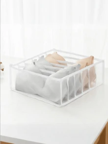 3pcs/5pcs White Underwear Storage Bags, Drawer-Style Storage Boxes, Suitable For Storing Socks And Other Items, Bathroom Storage, Organized Wardrobe Storage, Can Also Be Used As Summer/Autumn Decor, Holiday Decor, Room Decor, Home Decor Or Bedroom Decor, Gift For Women, Wedding Storage, Wedding Decor - White - View 7