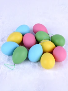 DIY Easter Egg Crafts, Realistic Hand-Painted On Plastic Eggshells, Spherical Graffiti Painting, Comes With Paintbrushes And Paints. - A - View 7