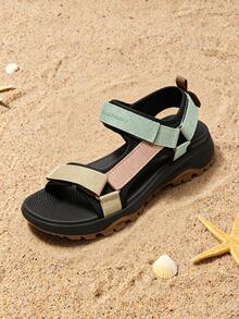 Womens Sandals, Light Weight Hiking Sandals For Women, Comfortable Athletic Quick-Drying Walking Water Sandals With Hook And Loop Straps And Soft Insole For Beach Vacation Adventure - 彩色 - 查看 2