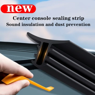 Tira de sellado universal para el salpicadero del automóvil, reducción efectiva del ruido del automóvil, tira de sellado impermeable para el interior del automóvil, tira antipolvo para la brecha del parabrisas, fácil de instalar, herramienta de instalación gratuita incluida