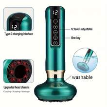 1 Adjustable Electric Cupping And Scraping Massage Device, USB Charging - Home Self-Care Equipment, Holiday Gift, Durable Material, Suitable For Full Body, Leg, Hand, Back Massage And Scraping, Suitable For Family Use, Cupping Therapy - Multicolor - View 6