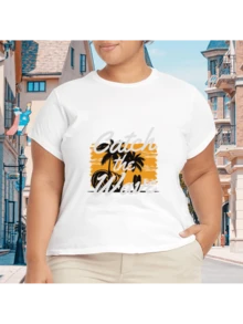 2026 Camiseta unisex de algodón casual de verano, estampada diseño playero surf atardecer, ropa de vacaciones, colores blanco y negro, tallas extras disponibles - Blanco - Ver 1