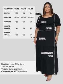 Women's Plus Size Long Dress For Wedding, Graduation, Party, Premium - Black - View 7