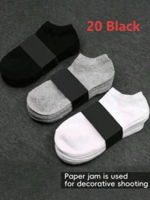 1/5/10/15/20 Pairs All-Match Men's Ankle Socks, Soft Lightweight Versatile Low-Cut Socks, Women's Knee-High Socks And Pantyhose, Men's Crew Socks, Women's Sailor Socks - Multicolor - View 10