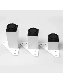 4个黑白家具脚 可调节方形柜脚 铝合金柜脚 浴室柜脚 - 彩色 - 查看 3