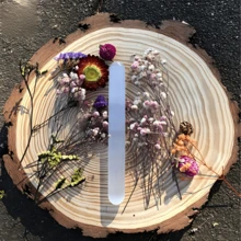 摩洛哥白色疗愈水晶——透石膏按摩棒，有助于缓解焦虑、瑜伽和冥想，是馈赠亲友和家居装饰的理想之选。 - 7.8~8.3inch - 查看 4