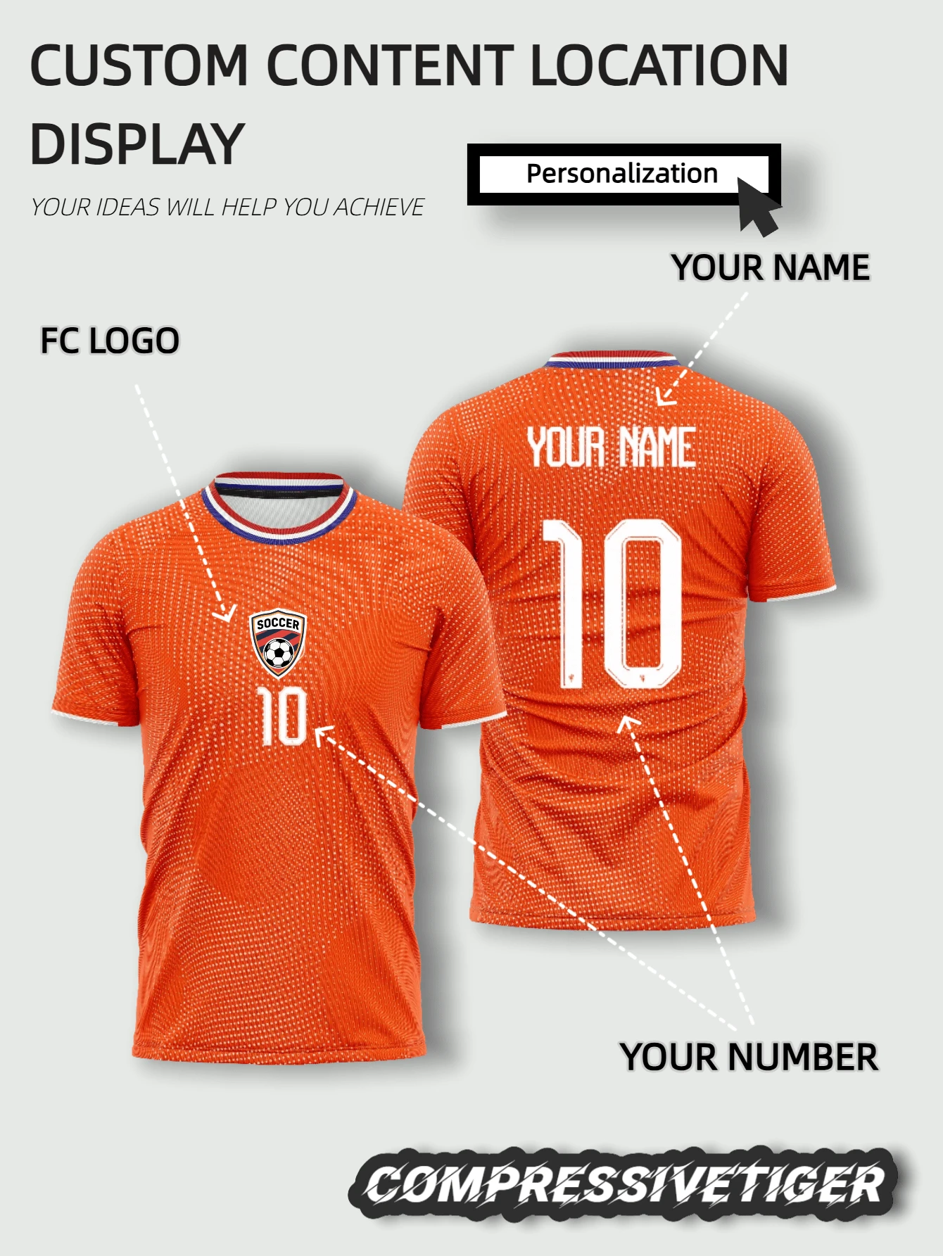 2026 World Cup Netherlands Home Custom Football Jersey - Orange Polka Dot Pattern Soccer Shirt, Breathable Fabric, Suitable As Gift And Match Day Wear, Can Add Name And Number - Orange - View 1