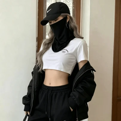 Lightweight Breathable Ice Silk Sun Protection Face Mask, Outdoor Neck Gaiter With Ear Loops, Unisex