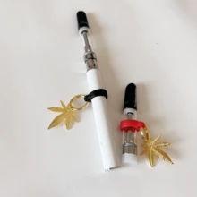 2个混色防丢防滑电子烟笔挂件，适用于钢笔和电子烟，绿色叶子挂件，420配件，510电子烟电池挂件 - 彩色 - 查看 6