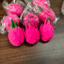 1个创意逼真火龙果/面包/麻糬造型捏捏乐玩具,超柔软质感,办公室恶作剧装饰,减压玩具,趣味解压小玩意,办公室减压小礼物(颜色/款式随机) - 彩色 - 查看 7
