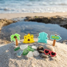 23Pcs Beach Vacation Theme Silicone Shoe Charms For Sandals - Multicolor - View 2