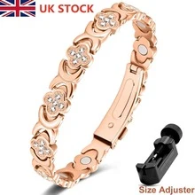 Pure Copper Lucky Clover Bracelet For Women Ladies Gift Ultra Strength - Orange - View 1